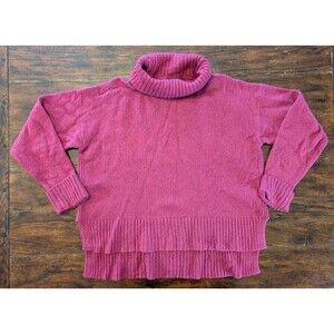 Anthropologie Magenta Blair Sweater Small Oversized Pullover Wool Turtleneck